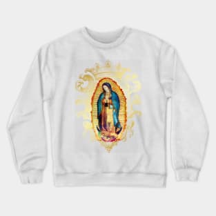 Our Lady of Guadalupe Mexican Virgin Mary Mexico Aztec Tilma 20-102 Crewneck Sweatshirt